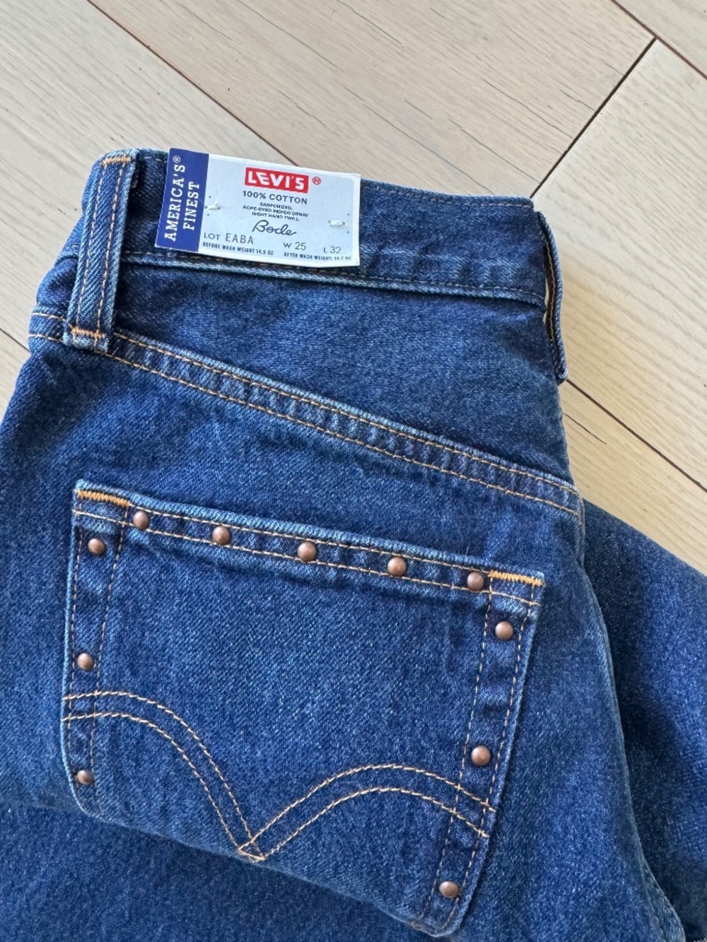 BODE x Levi’s Barrel Racer Jeans W25 L32 NEW with Tags + Bode Bag - Picture 2 of 12